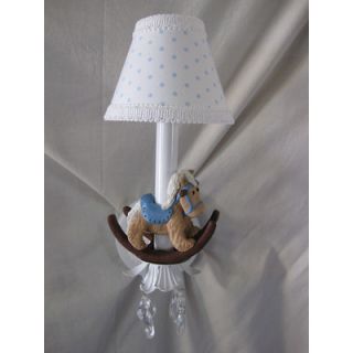 Silly Bear Baby Rocking Horse Wall Sconce