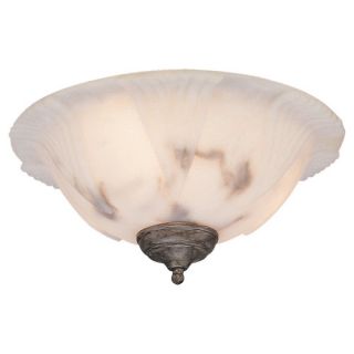 Three Light Crackle Bowl Ceiling Fan Light Kit or Semi Flush Mount