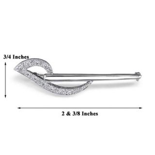 Oravo Delicate Magic Sterling Silver Magic Wand Pin Brooch with Cubic