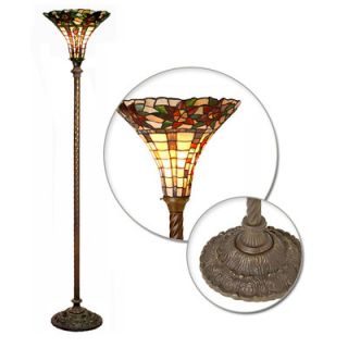 warehouse of tiffany flower torchiere floor lamp