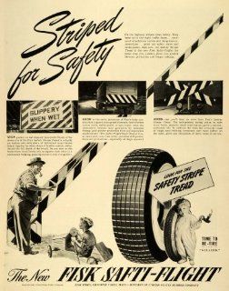 1941 Ad Fisk Safti Stripe Tread Flight Tires Car Parts Soapbox Derby Railway   Original Print Ad  