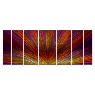 All My Walls Abstract by Ash Carl Metal Wall Art in Red   23.5 x 60