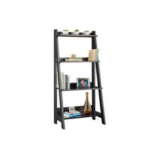 bush alamosa ladder bookcase in classic black
