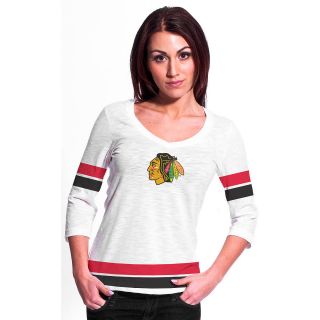 LEVELWEAR Womens Chicago Blackhawks Scrimmage Chloe Elbow Sleeve T Shirt  