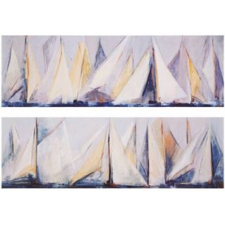 Paragon First Sail by Torres Waterfront Art   12 x 36 (Set of 2)