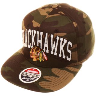 ZEPHYR Mens Chicago Blackhawks Army Camo Adjustable Cap   Size Adjustable,
