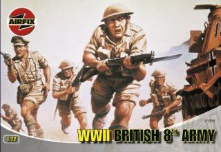 Airfix A01709 172 Scale British 8th Army Figures Classic Kit Series 1 Toys & Games