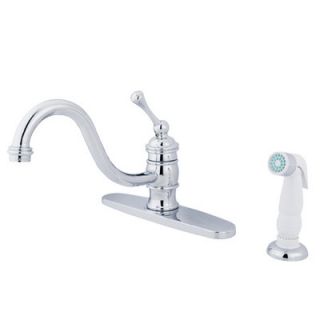 Elements of Design Single Handle Centerset Kitchen Faucet with