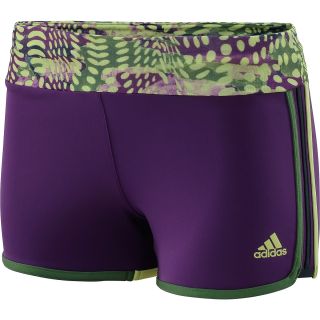 adidas Womens Aktiv Fitted Booty Running Shorts   Size Small, Tribe Purple