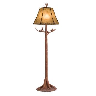 Floor torchiere lamp Number of Lights 1 Leather wrapped shade