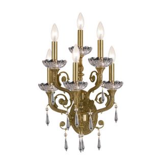 Traditional Classic 6 Light Crystal Candle Wall Sconce