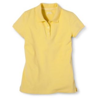 Cherokee Girls School Uniform Short Sleeve Pique Polo   Pongee Tint XS