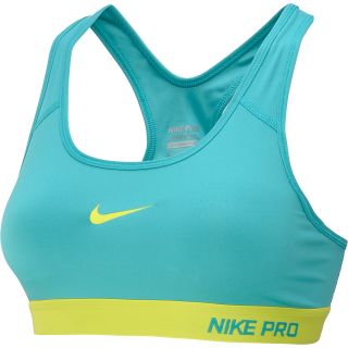 NIKE Womens Pro Padded Sports Bra   Size Small, Turbo Green/green