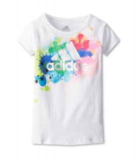 adidas Kids Crazy Tee Girls T Shirt (White)