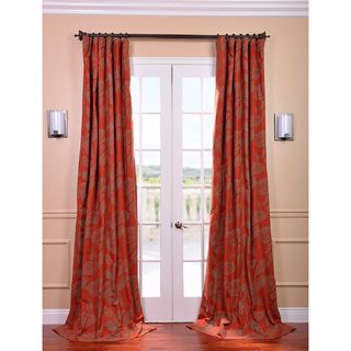 Bali Red Printed Cotton Curtain Panel