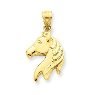 14k Gold Horse Head Pendant Jewelry