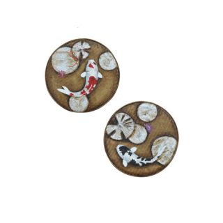 Crestview Collection Coy Painted Wall Décor (Set of 2)