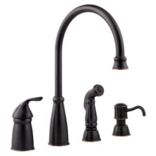 Price Pfister Avalon One Handle Widespread Kitchen Faucet with Side