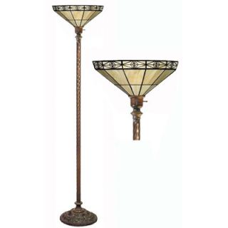 Warehouse of Tiffany Mission Style Torchiere Floor Lamp