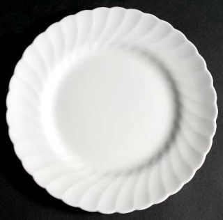 Tuscan   Royal Tuscan Whitecliffe Salad Plate, Fine China Dinnerware   All White