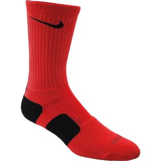 NIKE Womens Dri FIT Elite Basketball Crew Socks   Size Small, Red/black