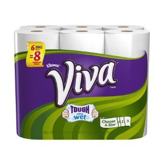 Viva Paper Towels, Choose a Size, White, Big Roll, 6 rolls (Pack of 4) Health & Personal Care