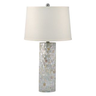 Lamp Works Mother of Pearl Cylindrical Table Lamp