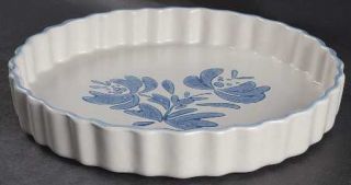 Pfaltzgraff Yorktowne (Usa) Quiche, Fine China Dinnerware   Blue Floral,Smooth,B