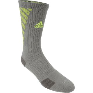 adidas Team Speed Traxion Shockwave Crew Socks   Size Medium, Onix/slime