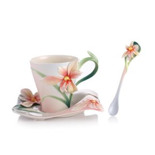 Four Seasons Orchid Blossom Cup, Saucer and Spoon Set