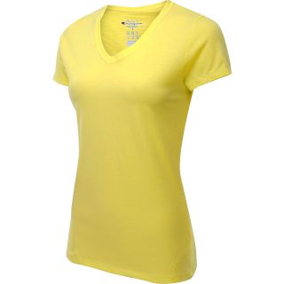 CHAMPION Womens Authentic Jersey Short Sleeve V Neck T Shirt   Size Small, Sun