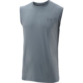 UNDER ARMOUR Mens ArmourVent Sleeveless T Shirt   Size L, Steel/graphite