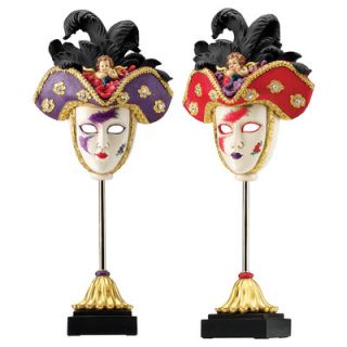 Design Toscano Venetian Grand Ball Display Masks Statue (Set of 2)