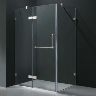 Vigo 24 Pivot Door Swing Frameless Shower Enclosure