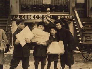 1910 child labor photo Newsie, selling in the afternoon  after school hours. e3  