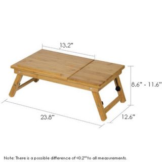 Furinno Bamboo 11.6 H x 23.8 W Adjustable Notebook Lapdesk