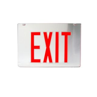 MorrisProducts 2 Sided Replacement Panel for Exist Sign   Red on Clear