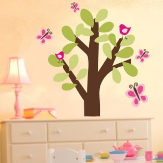 Alphabet Garden Designs Butterfly Tree Wall Decal