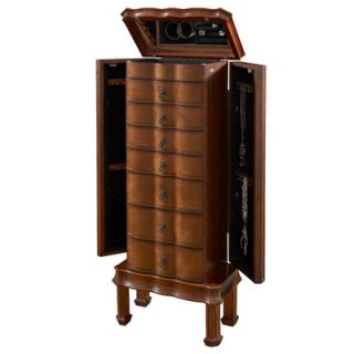 Powell Furniture 7 Drawer Jewelry Armoire with Mirror