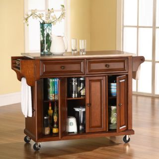 Crosley Kitchen Cart with Stainless Steel Top
