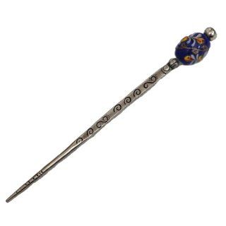 Antique Ethnic Silver Tone Hair Stick Clip Metal Bun Pin Indian Women Jewelry Jewelry