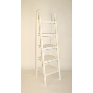 International Concepts Casual Dining 5   Tier Leaning Shelf in White