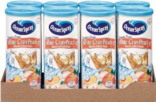 Ocean Spray White Cran Peach Sugar Free Powdered Mix, 2.5 Ounce Canisters (Pack of 8)  Powdered Drink Mixes  Grocery & Gourmet Food