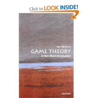 Game Theory A Very Short Introduction Ken Binmore 9780199218462 Books