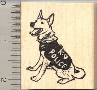 K 9 Police Dog Rubber Stamp