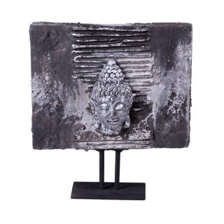 Lava Stone Buddha Head Plaque