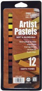 Pro Art Square Artist Pastel Set, 12 Earthtone Colors