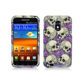 SKULL & ROSES HARD CASE COVER FOR SAMSUNG GALAXY S2 EPIC TOUCH 4G D710 SPRINT [In Casesity Retail Packaging] 