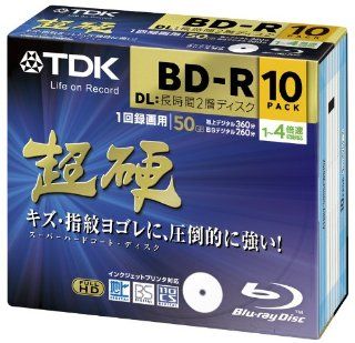 TDK LoR recorded Blu ray disc Super stiff Leeds BD r DL (long double layer disk) 50 GB 1   4 x 10 5 mm Pack slim case ATBRV 50HCPWB10Z Computers & Accessories