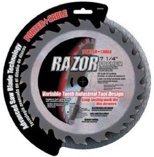 PORTER CABLE 725VT20 Razor Framer 7 1/4 Inch 20 Tooth Framing Saw Blade with 5/8 Inch and Diamond Knockout Arbor   Circular Saw Blades  